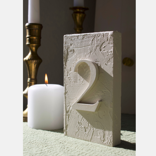 Textured Monochrome Numbers