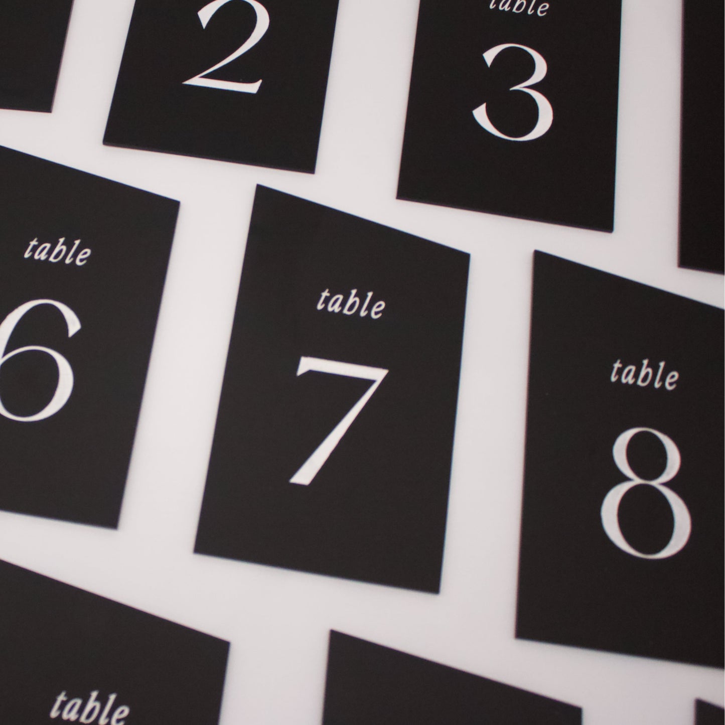 Angled Table Numbers