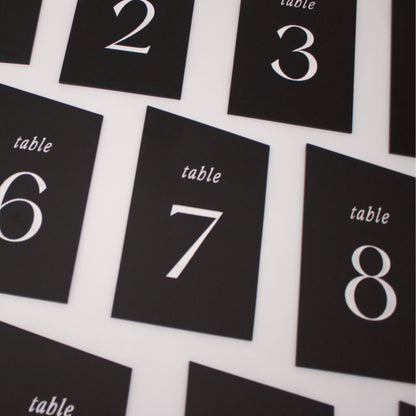 Angled Table Numbers