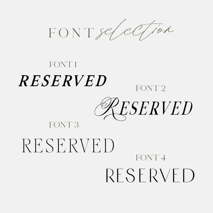 Acrylic Reserved Signs