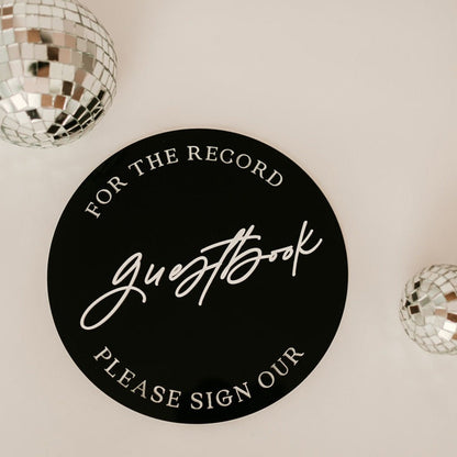 Black "For The Record" Sign