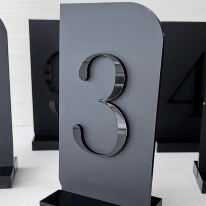 Monochrome Black Table Numbers