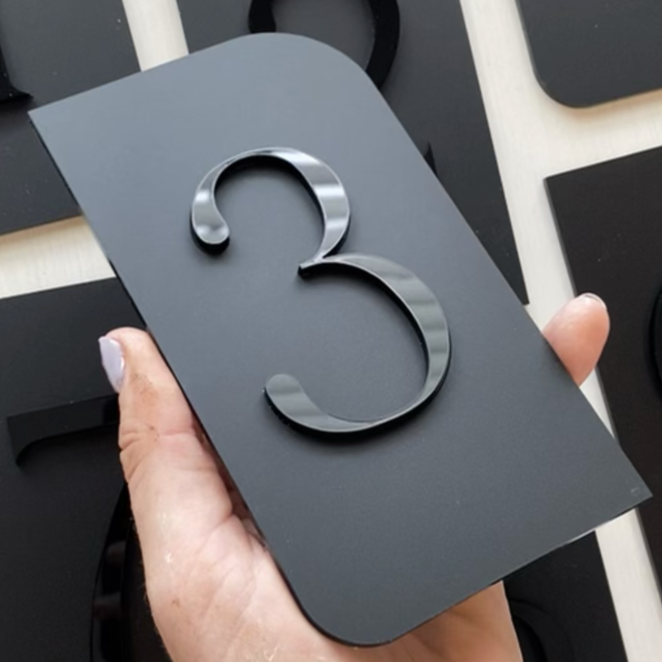 Monochrome Black Table Numbers