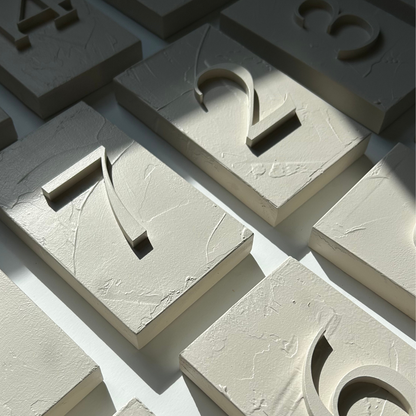 Textured Monochrome Numbers